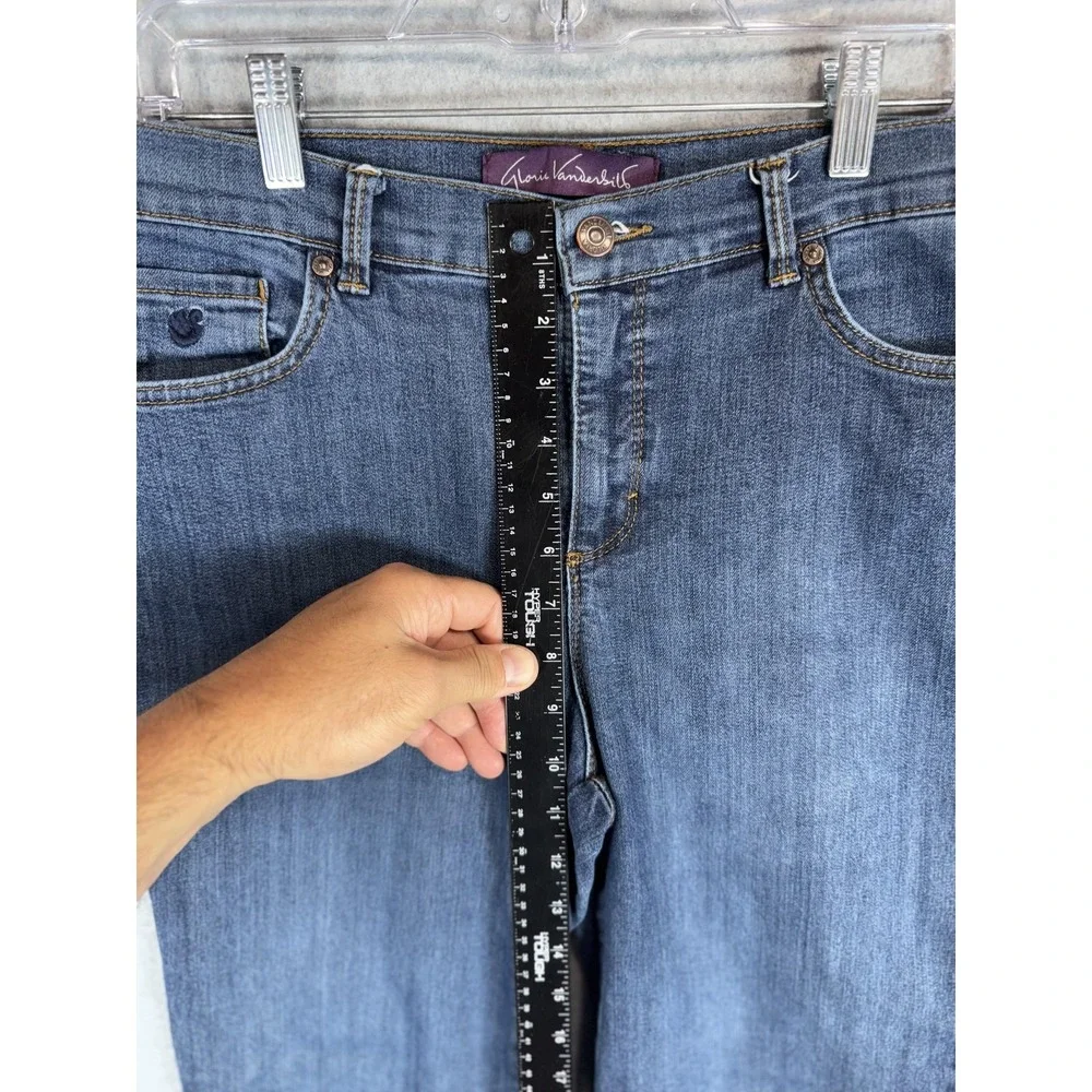 Gloria Vanderbilt Jeans Womens 10 Petite Blue Amanda Classic Tapered Denim Pants